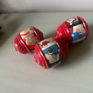 Vintage hallmark 1983 many faces of Santa ornaments lot of 3